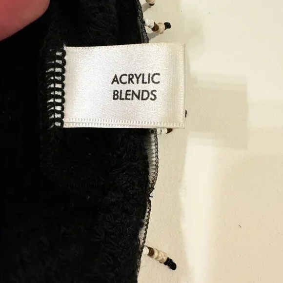 Truworths - Open Knit Sleeveless Top with Tribal Beaded Hemline in Black - Picture 6 of 9